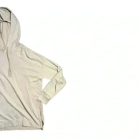 Aerie Oversized Hoodie Sweatshirt Tan Wide Drawstring Relaxed Fit Comfy Size M - Picture 3 of 5